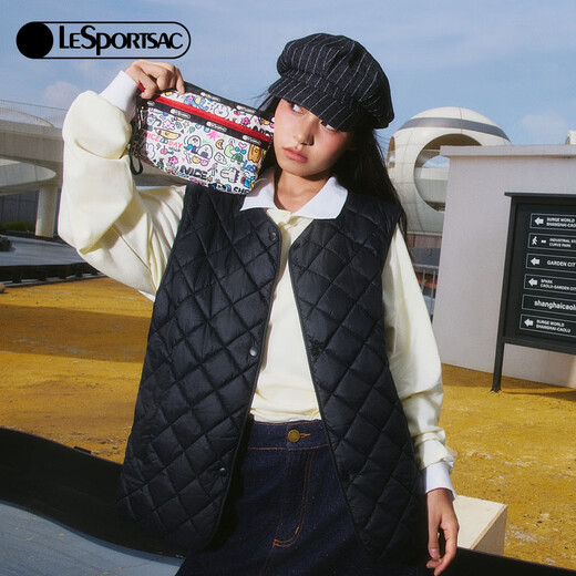 LeSportsac 乐博诗25 New Funny Duck Little Lucky Series Cute Full Printed Compartment Storage Bag Clutch Small Lucky Paradise