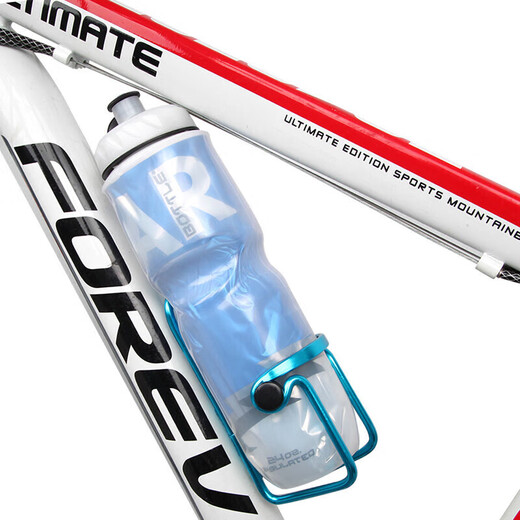 Bicycle water bottle rack, mountain bike ultra-light water cup, universal water bottle holder, mountain road bike accessories, riding equipment, bold water bottle rack blue