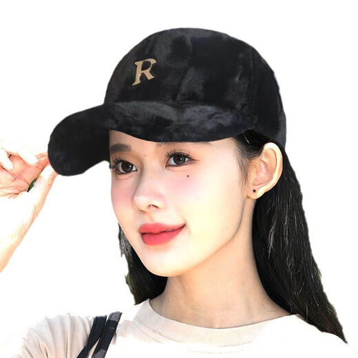 JINGJINGYI autumn and winter warm baseball cap for women, fashionable and versatile cold-proof hat, high-end internet celebrity face-showing small duck cap, brown, one size fits all, other