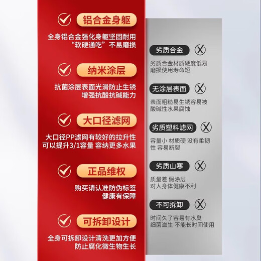 Manual juicer stall commercial orange juice press juicer lemon watermelon pomegranate freshly squeezed orange artifact 304 stainless steel enlarged and thickened single juicer