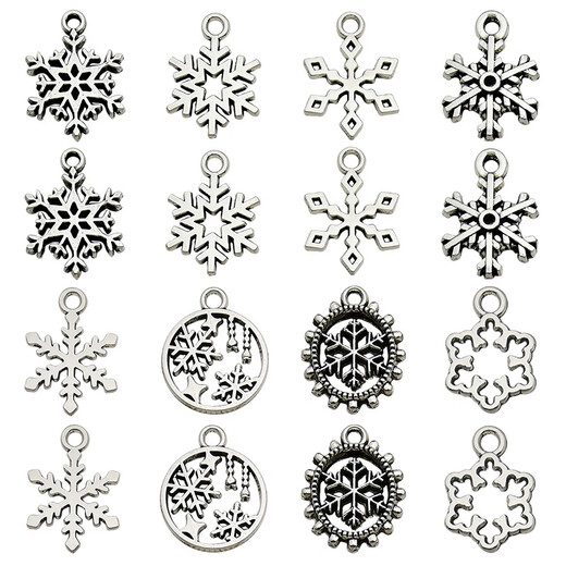 Autres accessoires d'accessoires d'alliage de flocon de neige mixte