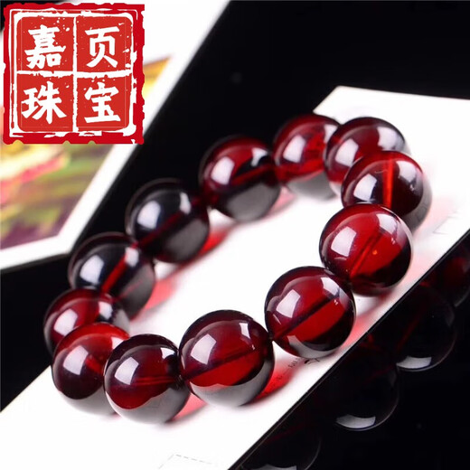 Jiaye quality beeswax blood amber bracelet amber hand beads rosary beads for men and women red amber old wax original ore blood amber hand beads 20MM 12 pieces