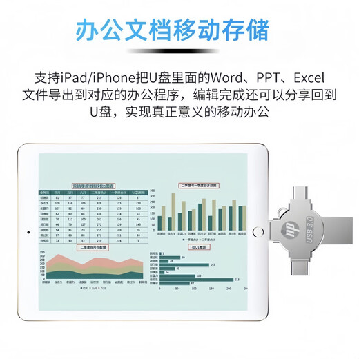 Dual-Purpose-Handy-USB-Flash-Laufwerk mit großer Kapazität, 2 TB Festplatte, Apple Android-Handy-Computer, 1 t, universelles 4-in-1-USB-Flash-Laufwerk, tragbar, Silber, 2 TB