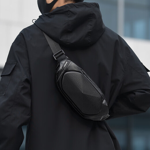 Neue trendige Marken-Hüfttasche für Herren, multifunktionale Brusttasche, Umhängetasche, Umhängetasche, leichter Luxus, modisch, vielseitig, hochwertig, schlicht, grau