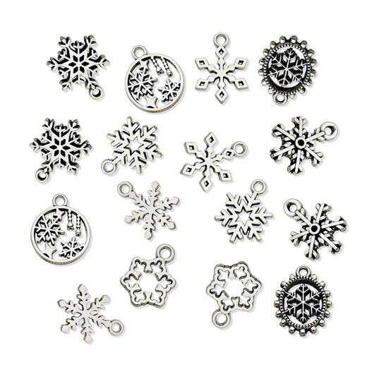 Autres accessoires d'accessoires d'alliage de flocon de neige mixte