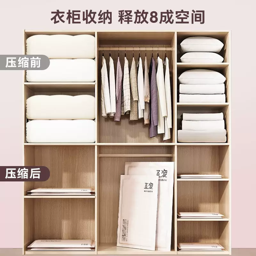 Yusenyi household compression bag storage vacuum bag special vacuum quilt quilt down jacket clothing suitcase 9-piece set (8 extra large 100x80) - 1 electric pump 9 large 100x80cm large 100x80cm