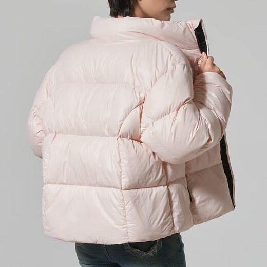 Adidas doudoune à col montant pour femme 25 hiver nouveaux vêtements de sport hydrofuge, coupe-vent et résistant au froid doudoune chaude épaissie noir/style court-ample/à la mode trois bandes M 165 poids recommandé 110-120 Jin Jin équivaut à 0,5 kg