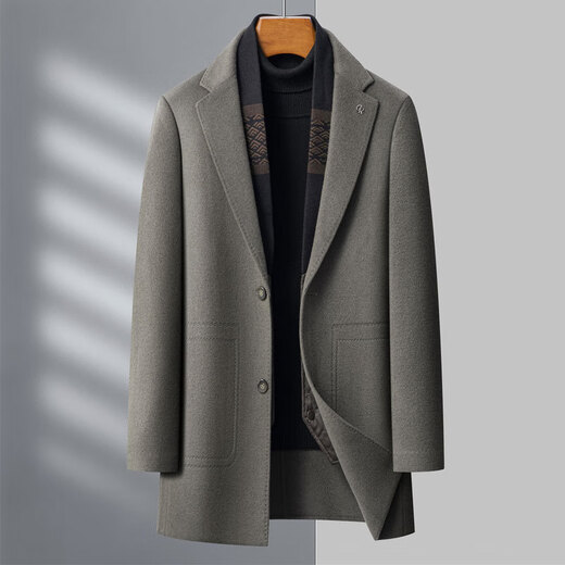 SEVEN 7 Seven brand double-sided woolen coat men's mid-length winter thickened warm dad coat with removable down liner 6809 black (down liner) M 170/48