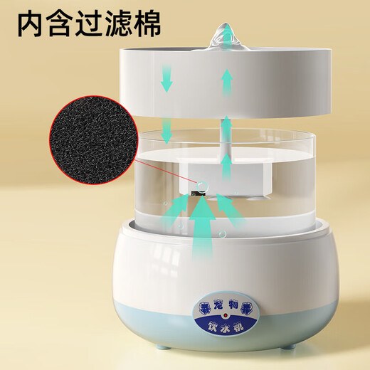 酸奶机猫咪喝水恒温饮水机家用小型酸奶DIY过滤循环流动水加热机DIY1L玻璃内胆 活水加热款-粉色主机+水泵+接水盘【加厚玻璃胆】