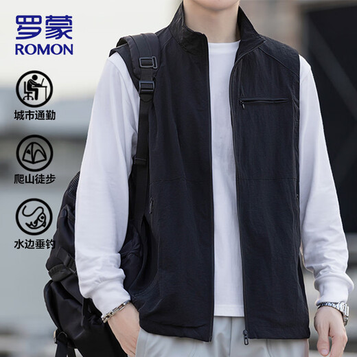 ROMON outdoor vest men's autumn and winter outdoor American workwear casual versatile breathable multi-pocket fishing sports vest