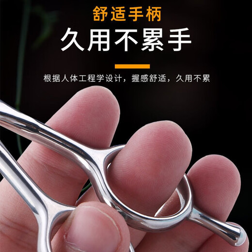 Tanizaki pet scissors 7-inch double-tailed nail scissors set beauty curved scissors for cats and dogs universal hair trimming and shearing tool #7-inch double-tailed nail downward scissors + care set