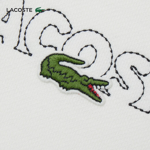 Lacoste Crocodile français Vêtements pour hommes en vrac coton rond Pullover Sports Sweater Sh3878 70V / Beige White M 4