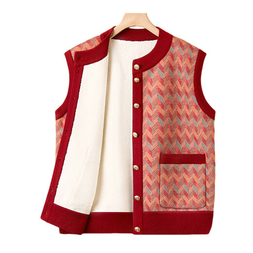 Fengxiao mother's clothing autumn and winter plus velvet vest jacket 2025 new middle-aged and elderly clothes grandma and old lady vest