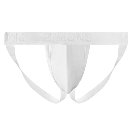 Zimo cotton 2 strips Zimo cotton thong men's double underwear white boys sexy empty back men's pants new style black + white M (1.9-2.1 feet)