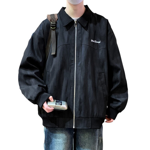 
ROMON jacket men's spring and autumn 2025 new jacket trendy brand thin tops for teenagers and handsome casual workwear jacket K15832 white gray M