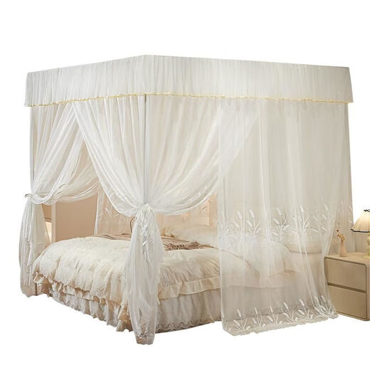 Yusenyi ethnic style bed and breakfast hotel bed curtain bracket single palace mosquito net Mailang mosquito net with black walnut bracket 1 point 82m 4 feet bed