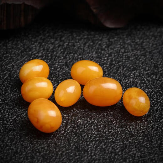 Yuze natural amber old beeswax date beads bucket beads waist beads top beads 108 Buddha beads star and moon Bodhi Vajra bracelet diy accessories about 7mm old wax date beads / one