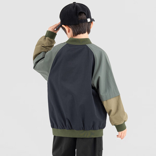 Duojia Boys Casual Jacket 2025 Spring and Autumn American Retro Baseball Uniform Top Children's Trendy Contrast Color Work Jacket