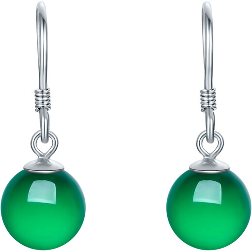 Saturday Fortune S925 Chalcedony Earrings Women's New Chinese Style Retro Ear Hook Birthday Gift J0913604 Pair