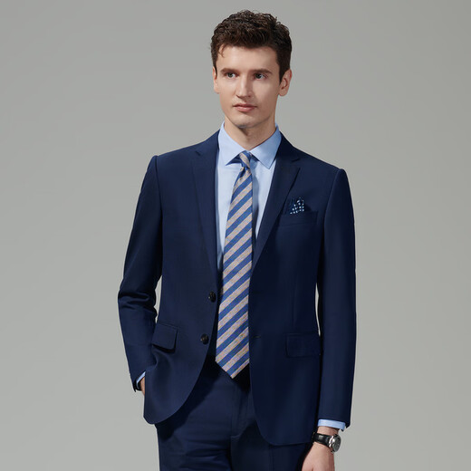 JODOLL men's 25 new autumn 100% sheep wool suit business workplace formal suit suit navy blue S 46A / pants size remarks inventory details please contact customer service