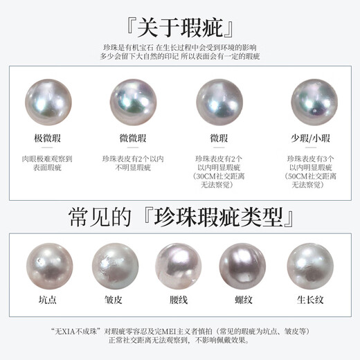 Meluxe 18K gold Australian white seawater pearl pendant single round pearl clavicle chain birthday gift for wife 9-10mm (with silver chain)