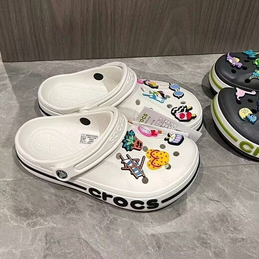 Crocs Crocchi Beya Herren- und Damen-Lochschuhe im Freien Strandschuhe im Freien Sommermodetsport und lässige Baotou-Sandalen Beiya-Bone White-Green Zhibixing ist ein passender Effekt 40 (250 mm) 39 /40m7