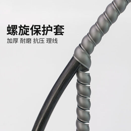 Bun Peng thread protective sleeve spiral high-pressure hose hydraulic oil pipe car wash water pipe wire and cable soft casing wrapped pipe winding pipe blue inner diameter 25mm 5 meters