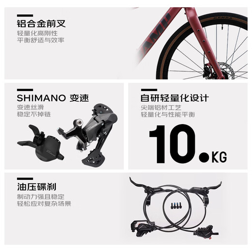 CAMP GX300 Rennrad, flacher Lenker, umfassender Offroad-Rahmen aus Aluminiumlegierung, 9-Gang-Ölscheibe, Shimano-Getriebe, Fahrrad, mattgrün, 425 Yards, 700 c