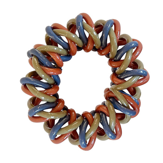 Huashike seven-piece set, high elasticity, non-damaging phone cord hair ties for women, summer hair ties, small rubber bands, hair ties for women, 7 pieces, mixed color-color-blocking phone ties