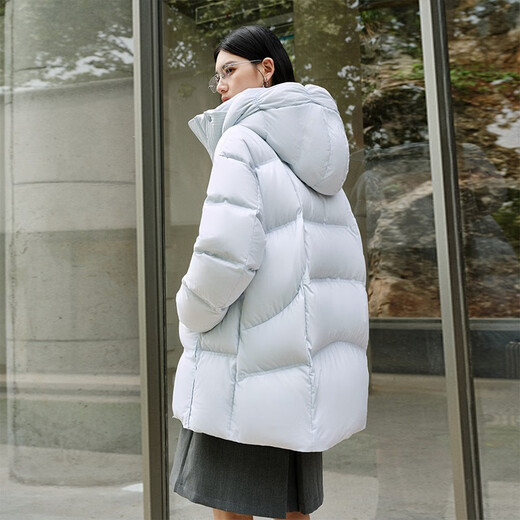 Islay пуховик женская зимняя мода средней длины с капюшоном утепленная теплая куртка Исландия синий S