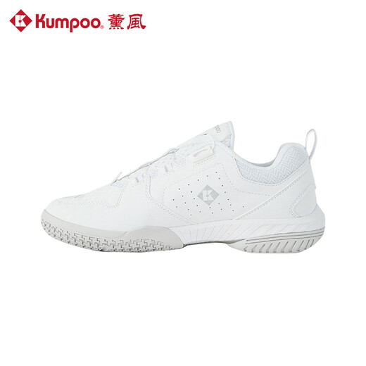 KUMPOO 2025 new badminton shoes for men and women D66 breathable, cushioning, anti-twist, anti-slip, light EVE sneakers, KUMPOO white/silver 39