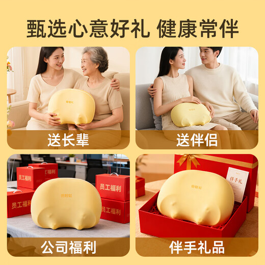 Breo shoulder, neck, waist and back massage instrument massage pillow waist massager multi-part hot compress and warm office massage artifact national subsidy to send birthday gifts to elders and parents
