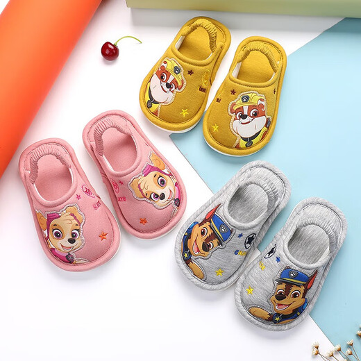 Paw Patrol Baby Slippers Autumn and Winter Children's Cotton Slippers Boys 1-3 Years Old 2 Non-Slip Soft Soled Infants and Toddlers Linen Hair Slippers 2038 Linen Paw Patrol Gray Archie 15.5 Inner Length 15.5 cm/180 Codes