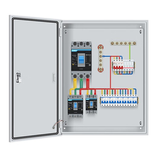 GCDQCN customized complete set of distribution box three-phase four-wire 380V meter box meter box 220V leakage switch box household distribution box complete set configuration 1 white 2-3 days