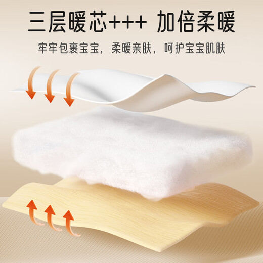 Aibaoshi baby quilt pure cotton spring and autumn newborn quilt baby clamped thick swaddle quilt hugging quilt anti-shock sleeping bag bear S727