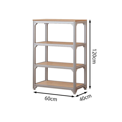 Yingtang paint-free ecological board aluminum profile study bookshelf floor-standing storage rack multi-layer storage rack living room storage rack 6040120
