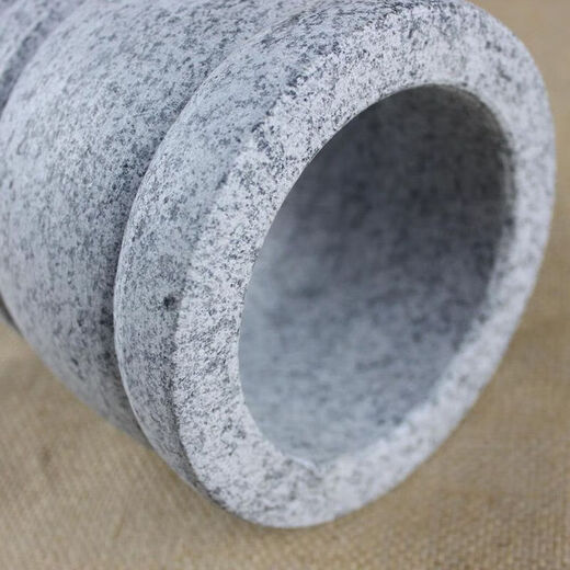 FANCYCHIC Extra Large Commercial Hotel Restaurant Pharmacy Garlic Mortar Natural Bluestone Mortar Grinding Manual Pounding Garlic Machine Pounding Jar 17 cm in diameter original stone stone mortar