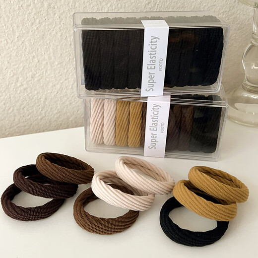 Ye Feili 10 high ponytail hair ropes are durable and do not hurt the hair. Threaded rubber band sewing hair ropes for women to tie their hair. High elastic hair ties.