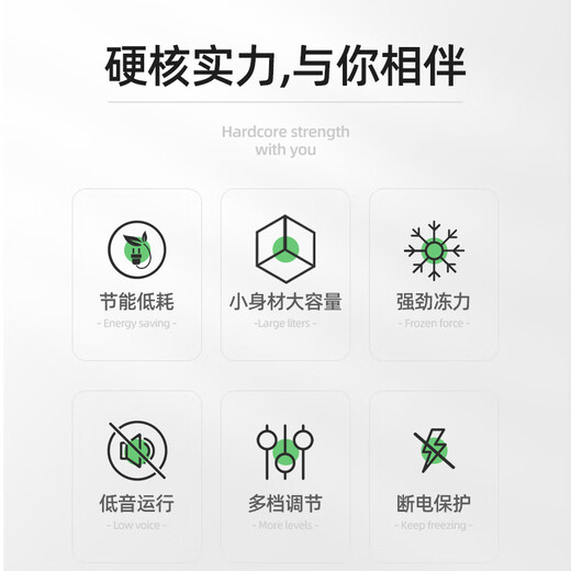 Snowflake dual-temperature freezer household dual-purpose freezing and fresh-keeping small power-saving double-door large-capacity commercial refrigeration small freezer copper tube refrigeration dual-temperature 112丨first-class energy efficiency/dual-temperature dual-chamber 112L