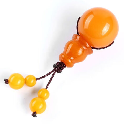 Eternal Leaf Chicken Fat Yellow Beeswax Buddha Head Three-Way Bracelet Chain Buddha Beads Accessories Set Olive Core Star Moon Bodhi Accessories Diameter 16mm/set