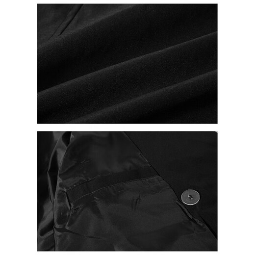 Nasawassup autumn and winter new style double-breasted belt simple windbreaker men's medium-length coat high-end business thickened cotton coat F2068 beige cotton thickened M recommended 90-115Jin Jin equals 0.5 kg