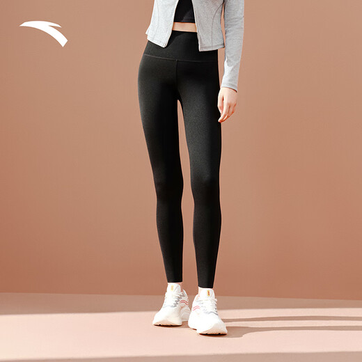 ANTA Comprehensive Training Series丨Fleece Shark Pants Women's Autumn and Winter Warm Shaping Tights Yoga Fitness Bottoming Long Pants
