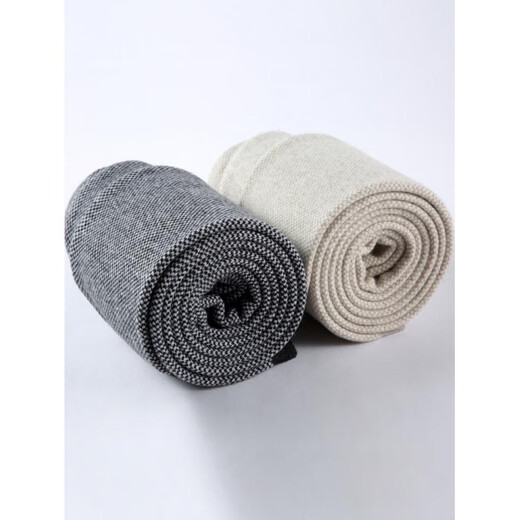 KING DEER's new autumn and winter men's pure cashmere men's and women's jacquard thick cashmere pants warm inner wear slim leggings for men - dark gray 2XL