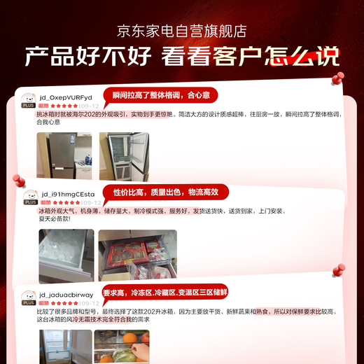 Haier 202 liters double-door two-door refrigerator air-cooled frost-free three-temperature zone independent small black gold purification antibacterial and odor-preserving rental BCD-202WGHC290S9