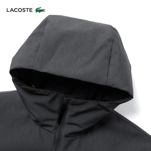 LACOSTE French Crocodile Men's 25 Autumn New Simple Thick Hooded Cotton Jacket | BH2552 050/Dark Gray S 46