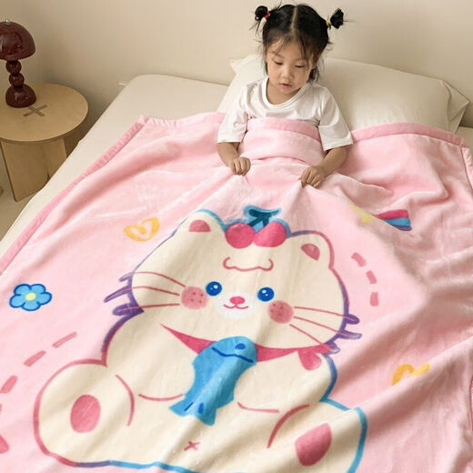 Children's blanket thickened autumn and winter double layer baby blanket small quilt kindergarten nap coral velvet blanket Dinosaur family 120cm*150cm double layer thickened 2.8Jin Jin equals 0.5kg