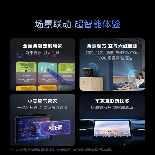 Midea central air conditioner, one to four, Starlight Pro multi-split one to five, full DC variable frequency heating and cooling home air conditioner, one to three living room and bedroom, Starlight pro 5 hp, first level energy efficiency 120, one to four