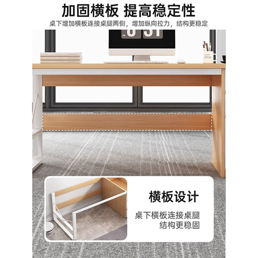 Desk staff station simple modern office desk and chair combination simple staff workbench home computer desk single place-120*60|Morandi gray