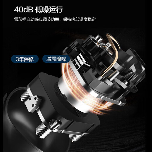 Bailedin cigar cabinet with temperature and humidity control, lockable, multi-functional eggplant cultivation, imported cedar wood, embedded constant temperature and humidity, variable frequency compressor technology, WIFI remote control thermostatic cabinet BXW-220 black - 220L