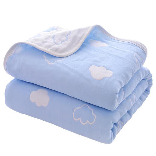 Mufan (mufan) towel quilt pure cotton 6-layer gauze baby blanket type A newborn child baby air conditioning quilt student nap blanket colorful mushroom 180*220cm